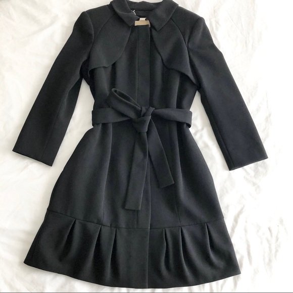 Ports Jackets & Blazers - Ports Black Ruffle Trench Coat 4 (fits 0)